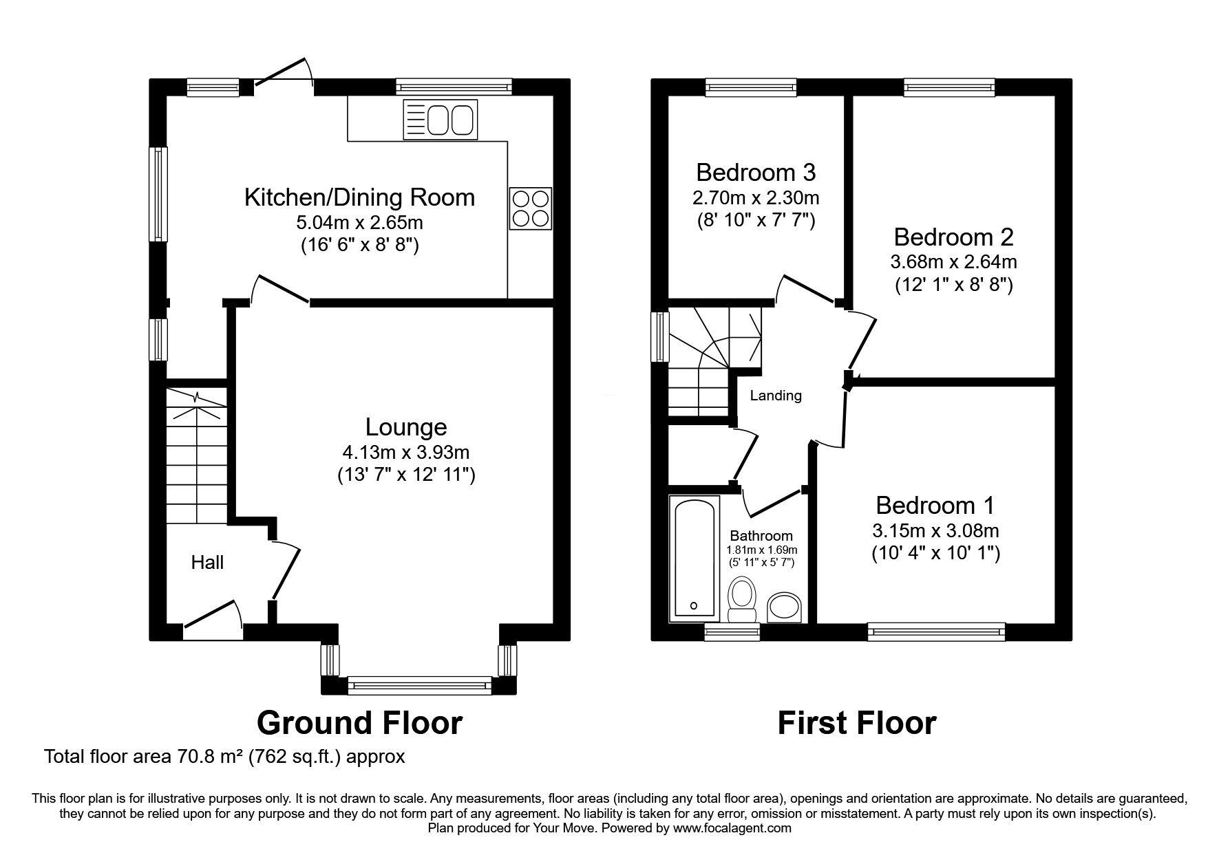 Floorplan of 3 bedroom Semi Detached House for sale, Guy Avenue, Wolverhampton, West Midlands, WV10