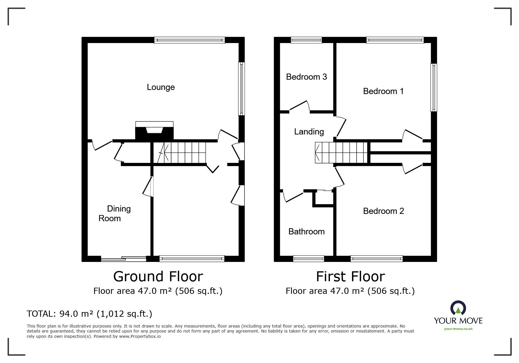 Floorplan of 3 bedroom Semi Detached House to rent, Breydon Grove, Willenhall, West Midlands, WV13