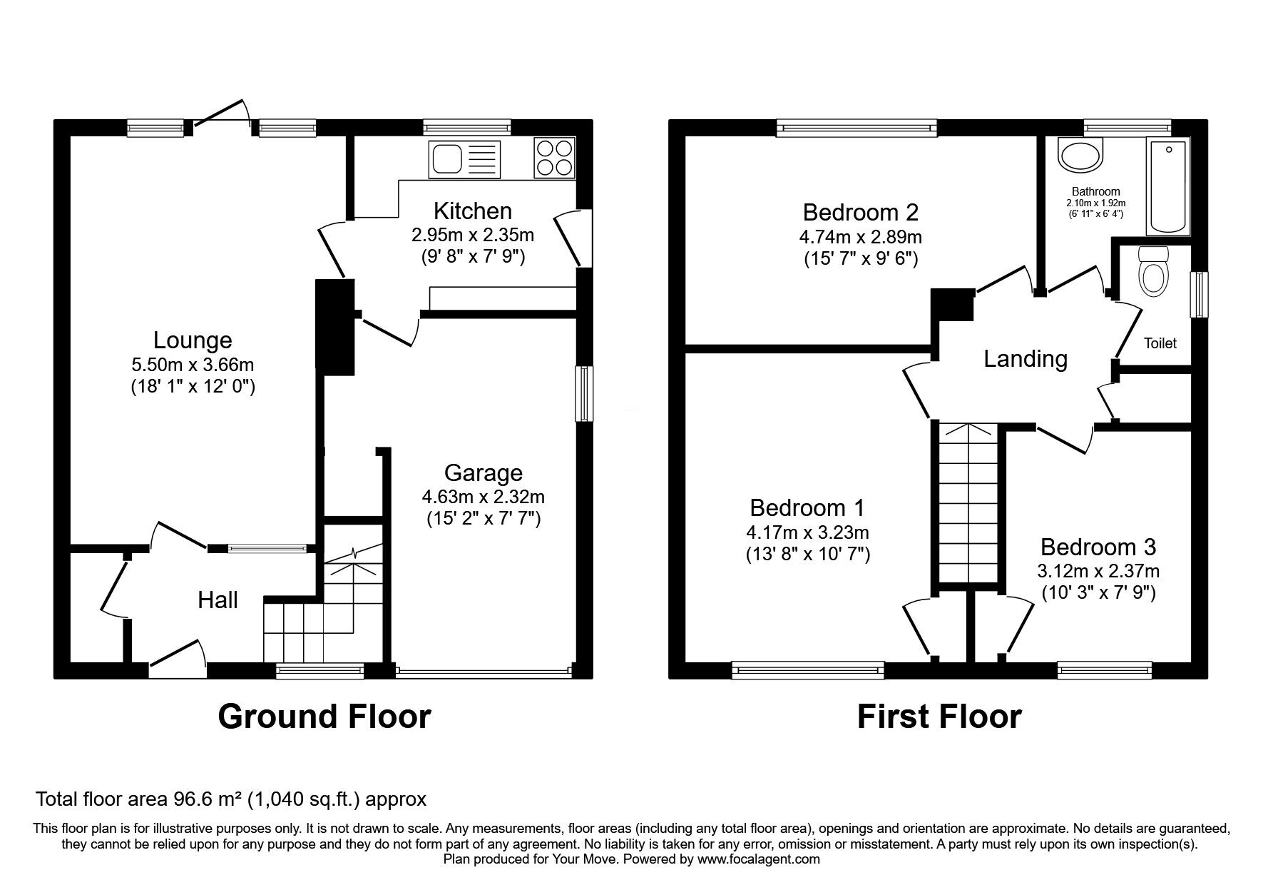 Floorplan of 3 bedroom Detached House for sale, Tenbury Gardens, Wolverhampton, West Midlands, WV4