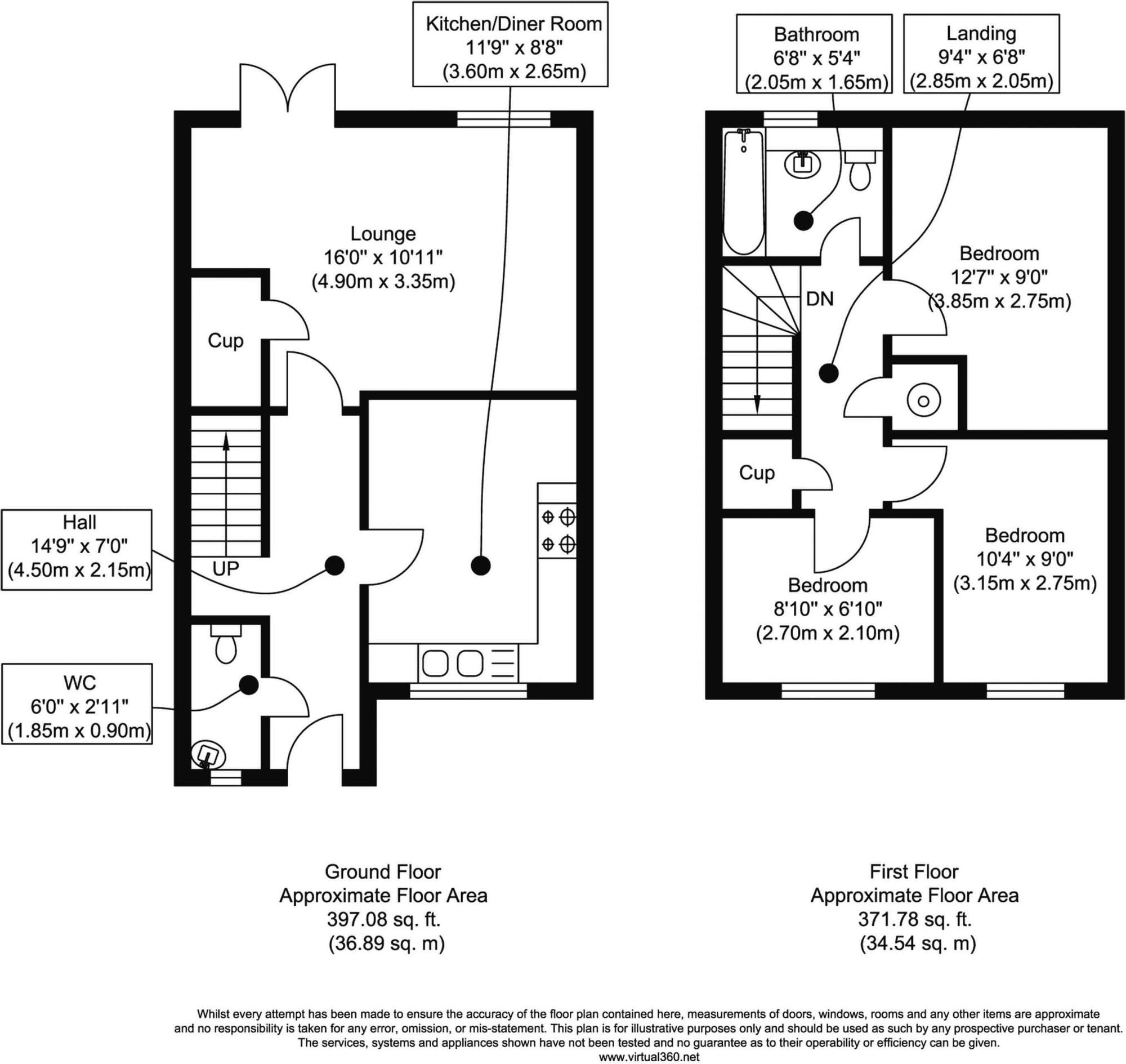 Floorplan of 3 bedroom End Terrace House for sale, Millport Road, Wolverhampton, West Midlands, WV4