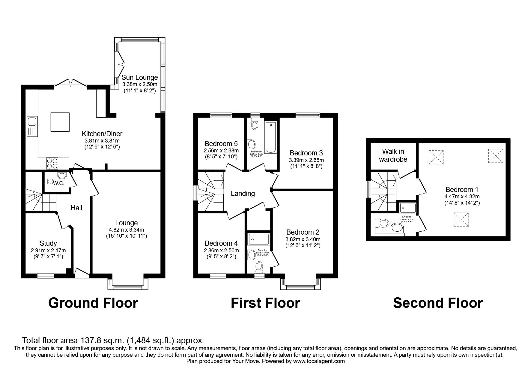 Floorplan of 5 bedroom Detached House for sale, Dilston Grange, Tyne And Wear, NE28