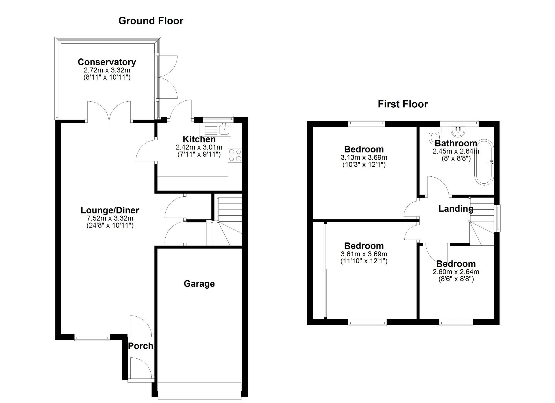 Floorplan of 3 bedroom Detached House for sale, Lancaster Drive, Wallsend, Tyne and Wear, NE28