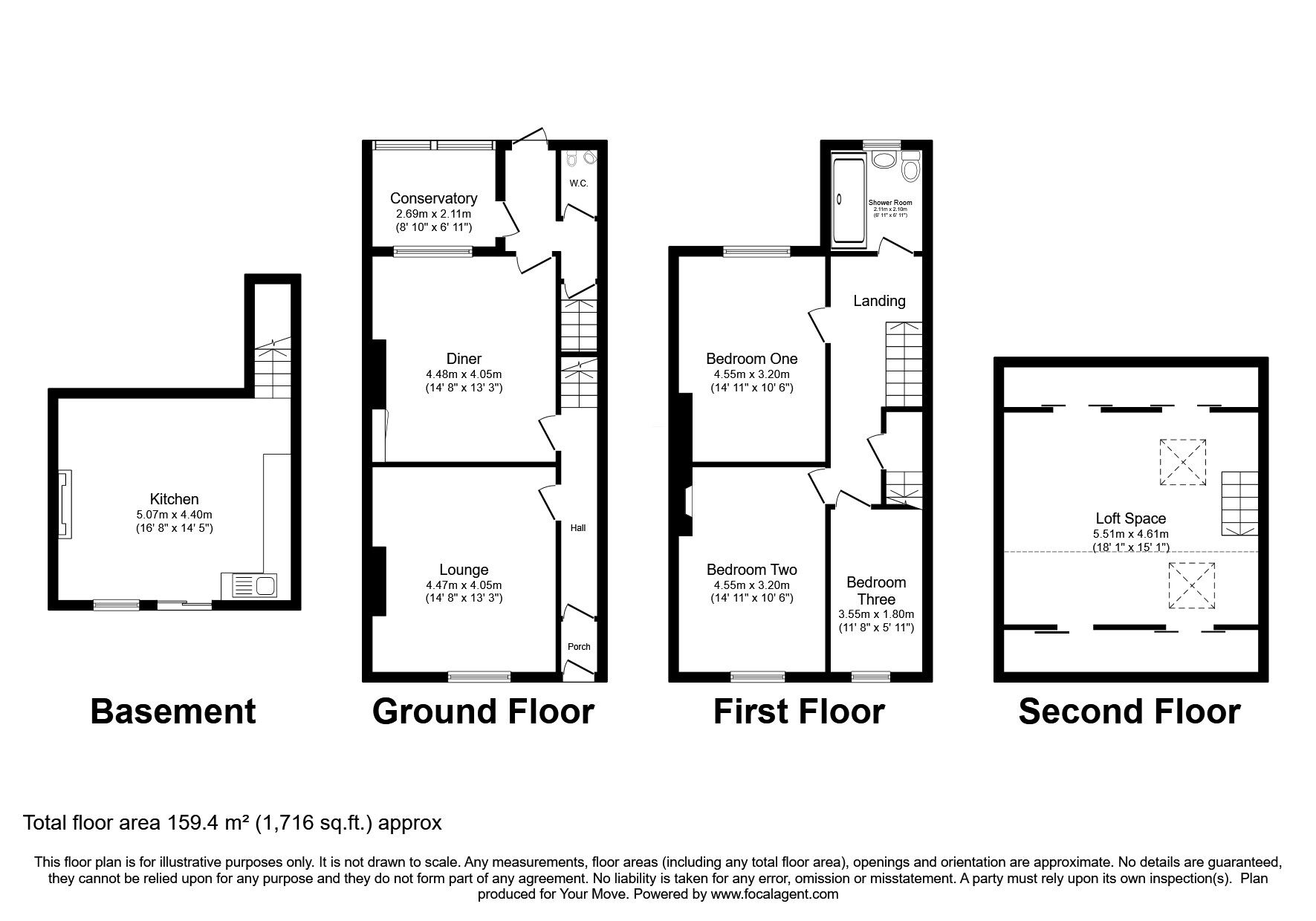 Floorplan of 3 bedroom Mid Terrace House for sale, Burn Avenue, Wallsend, Tyne and Wear, NE28