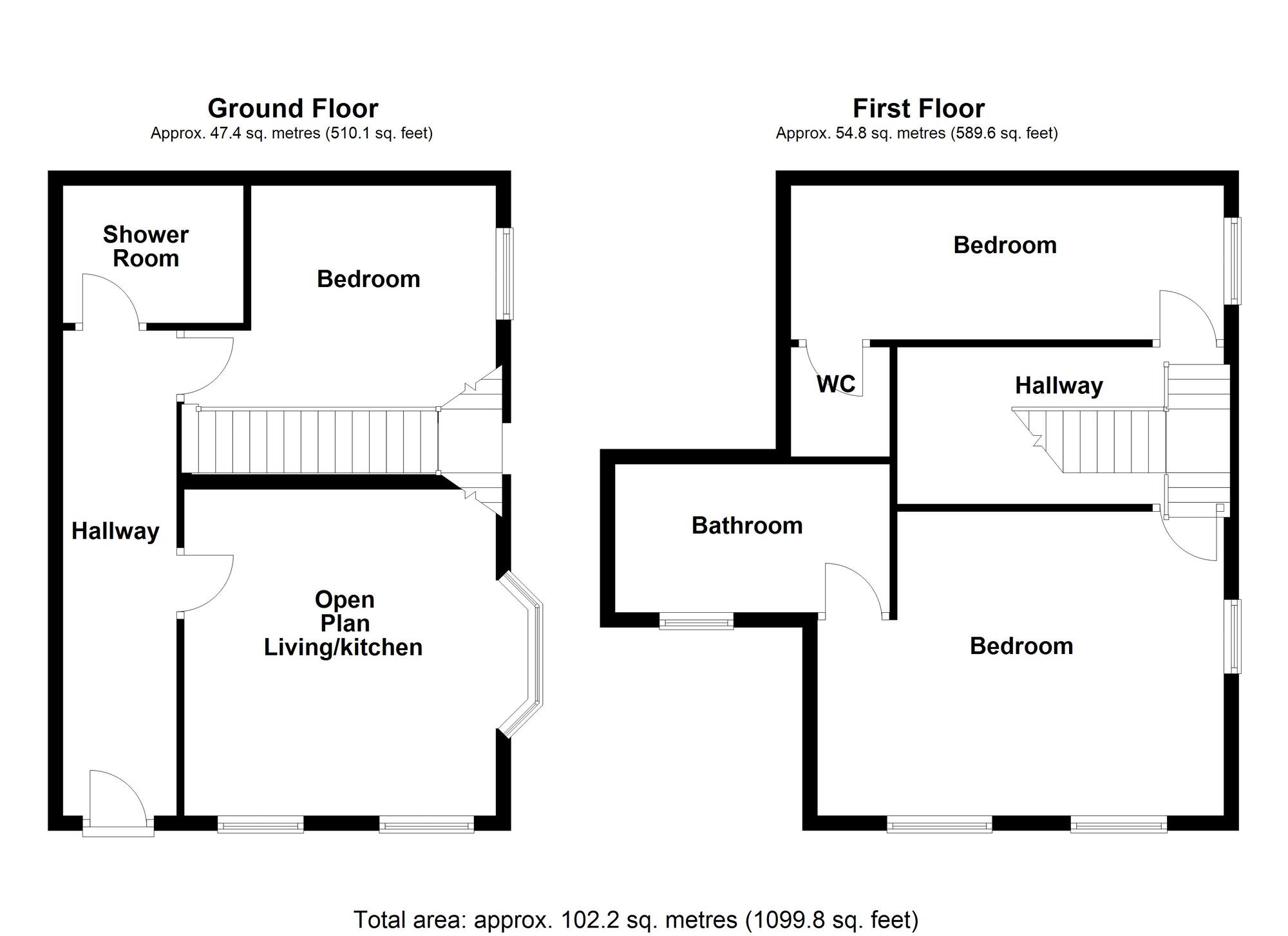 Floorplan of 3 bedroom  Flat for sale, Second Avenue, Newcastle upon Tyne, Tyne and Wear, NE6