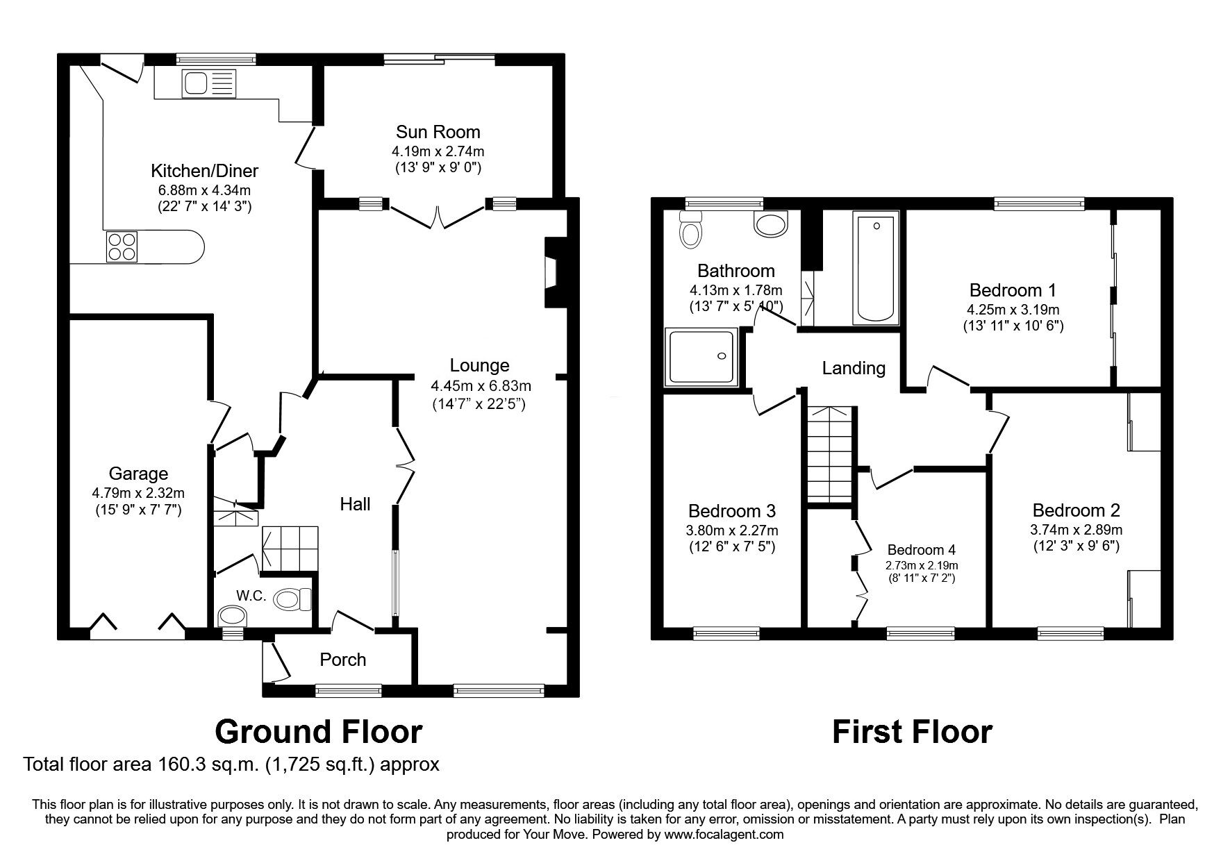 Floorplan of 4 bedroom Semi Detached House for sale, High View, Wallsend, Tyne and Wear, NE28