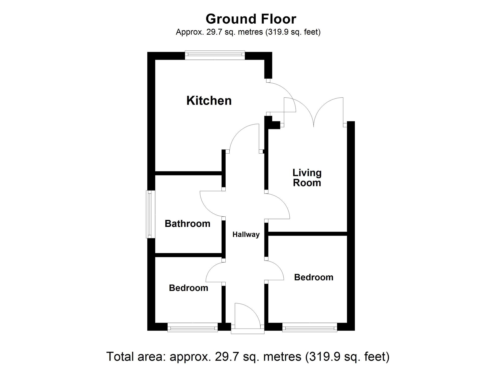 Floorplan of 2 bedroom  Flat for sale, Exeter Road, Wallsend, Tyne and Wear, NE28