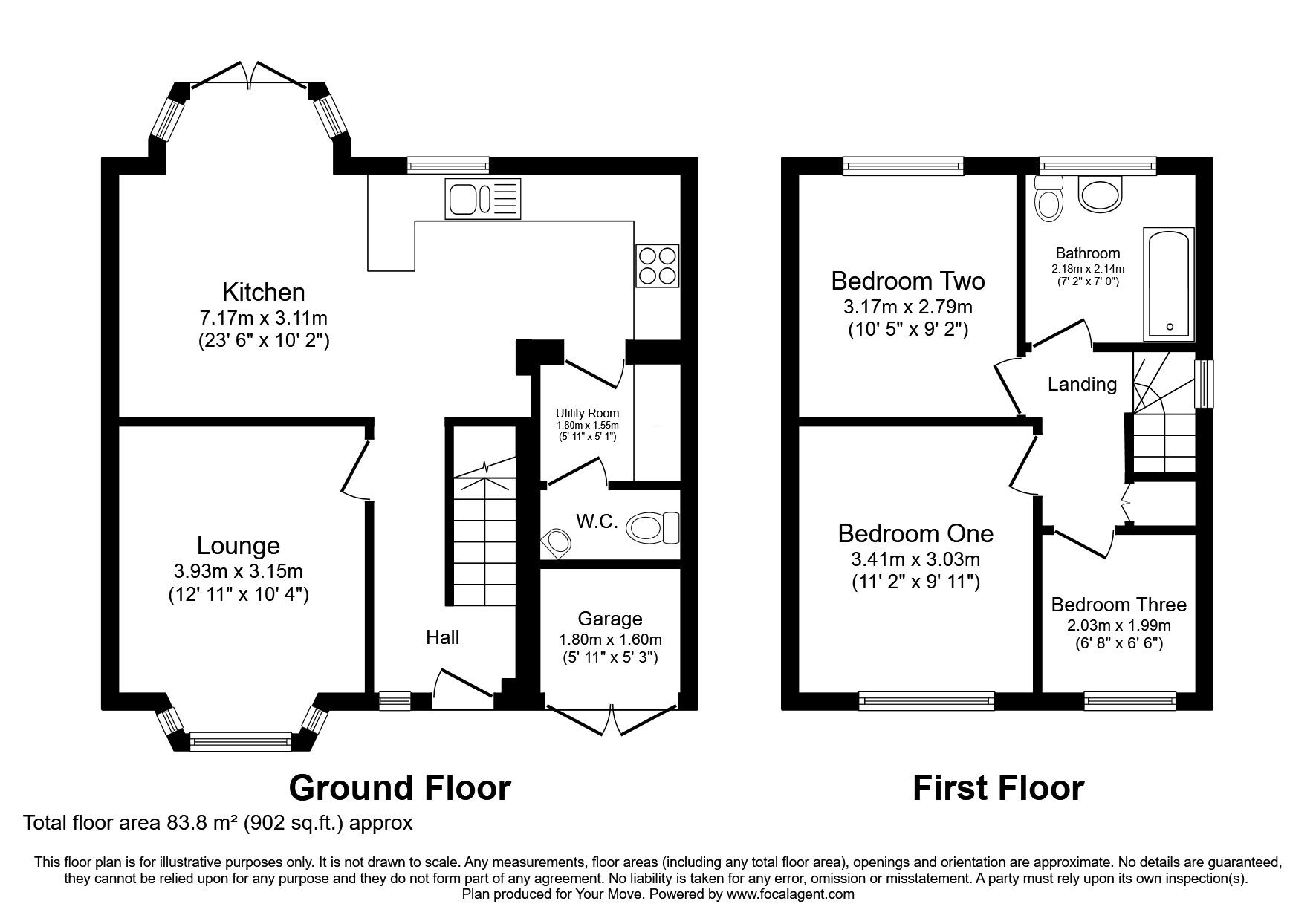 Floorplan of 3 bedroom Semi Detached House for sale, Allendale Avenue, Wallsend, Tyne and Wear, NE28