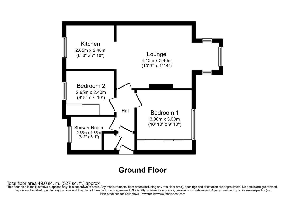 Floorplan of 2 bedroom  Flat for sale, Tree Top Mews, Wallsend, Tyne and Wear, NE28