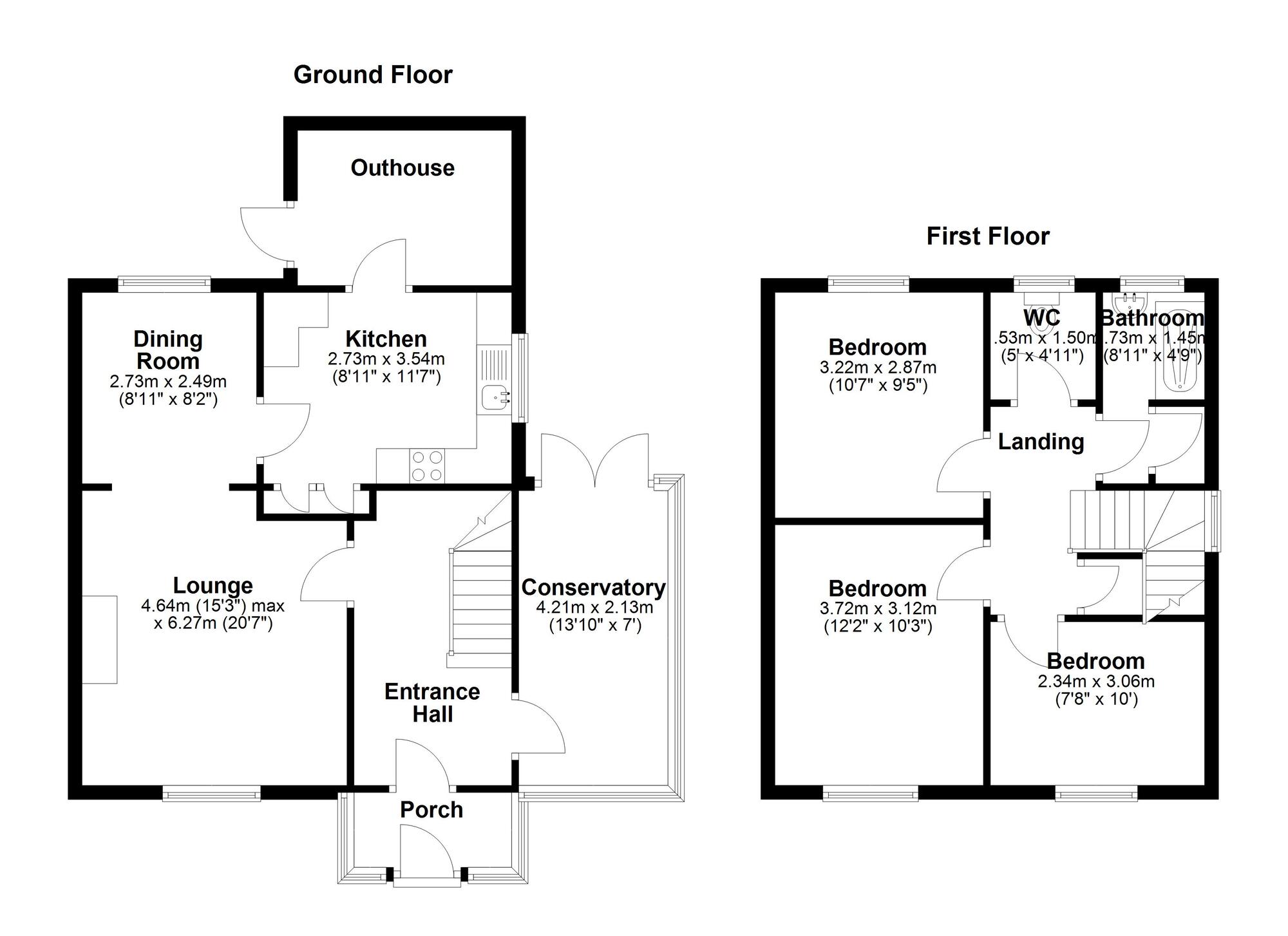 Floorplan of 3 bedroom Semi Detached House for sale, Pembroke Gardens, Wallsend, Tyne and Wear, NE28