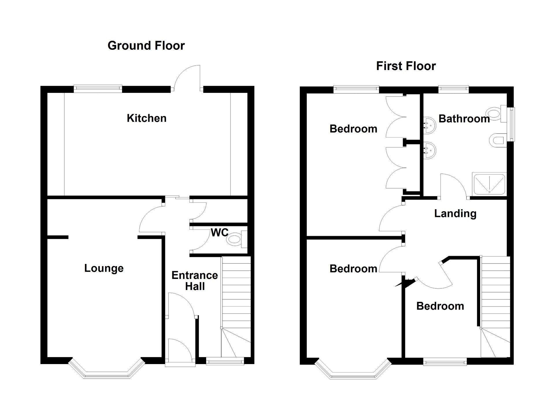 Floorplan of 3 bedroom Semi Detached House for sale, Borrowdale Avenue, Newcastle upon Tyne, Tyne and Wear, NE6