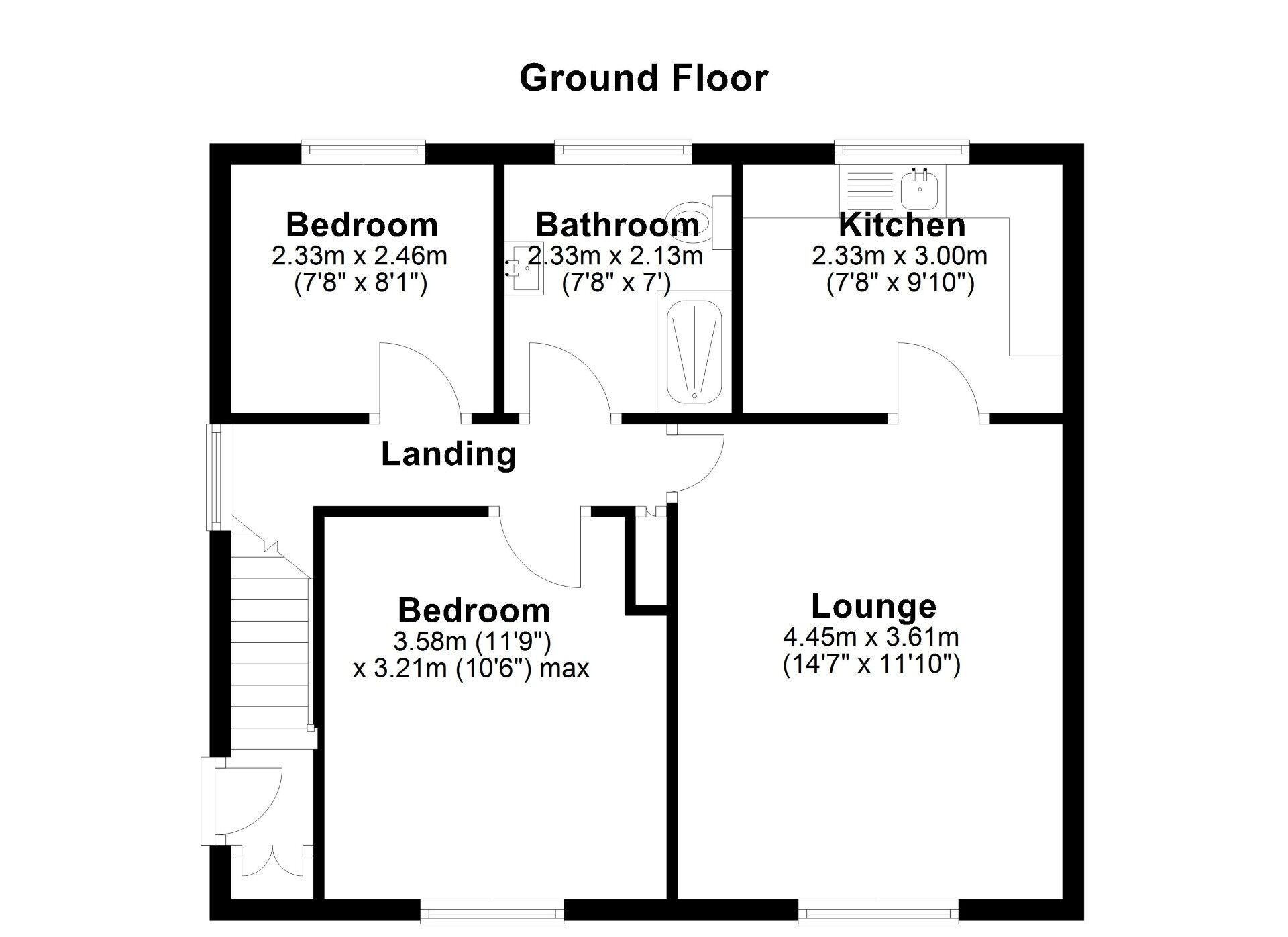 Floorplan of 2 bedroom  Flat for sale, Canterbury Avenue, Wallsend, Tyne and Wear, NE28