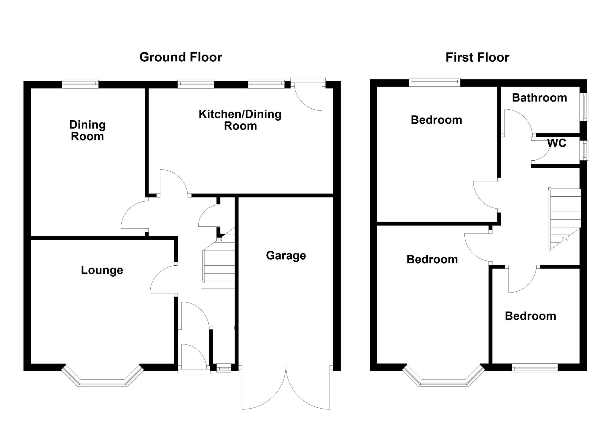 Floorplan of 3 bedroom Semi Detached House for sale, Woodhead Road, Newcastle upon Tyne, Tyne and Wear, NE6