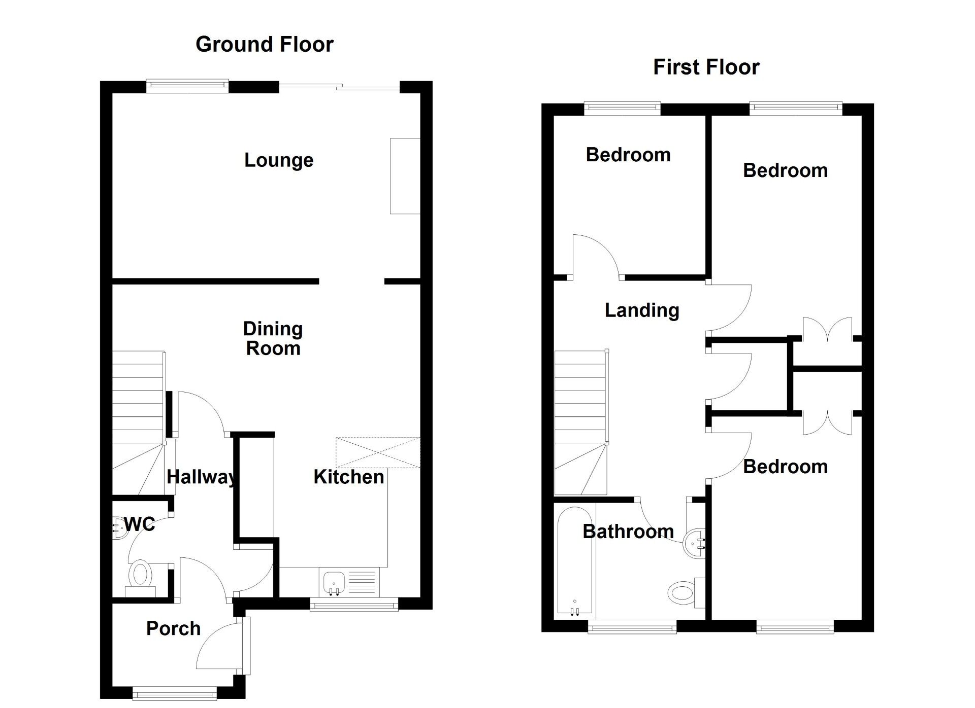 Floorplan of 3 bedroom Mid Terrace House for sale, Belmont Close, Wallsend, Tyne and Wear, NE28