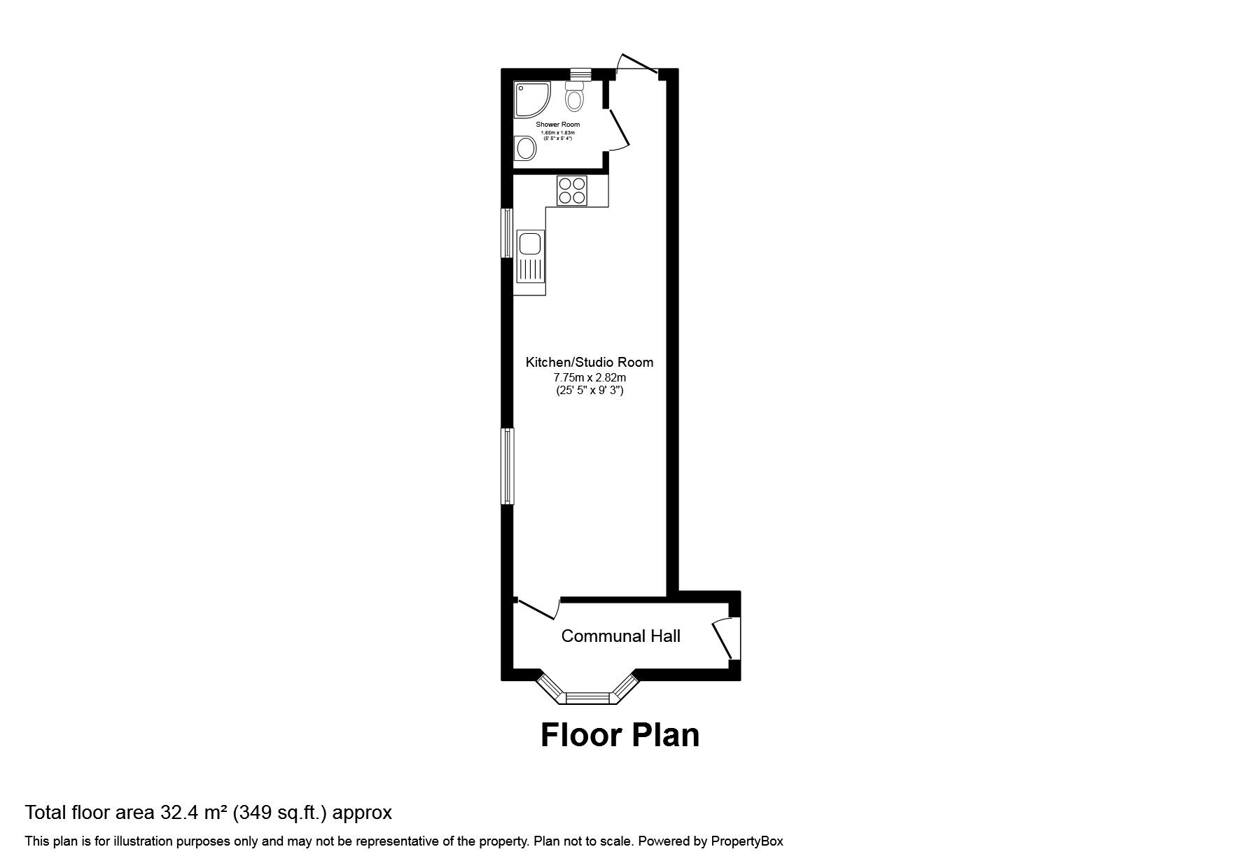 Floorplan of  Flat to rent, Waverley Avenue, Whitton, Twickenham, TW2