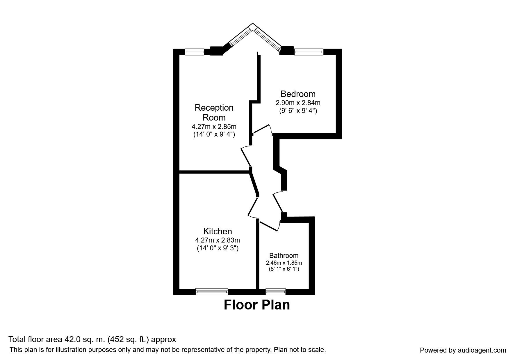 Floorplan of 1 bedroom  Flat to rent, High Street, Whitton, Twickenham, TW2