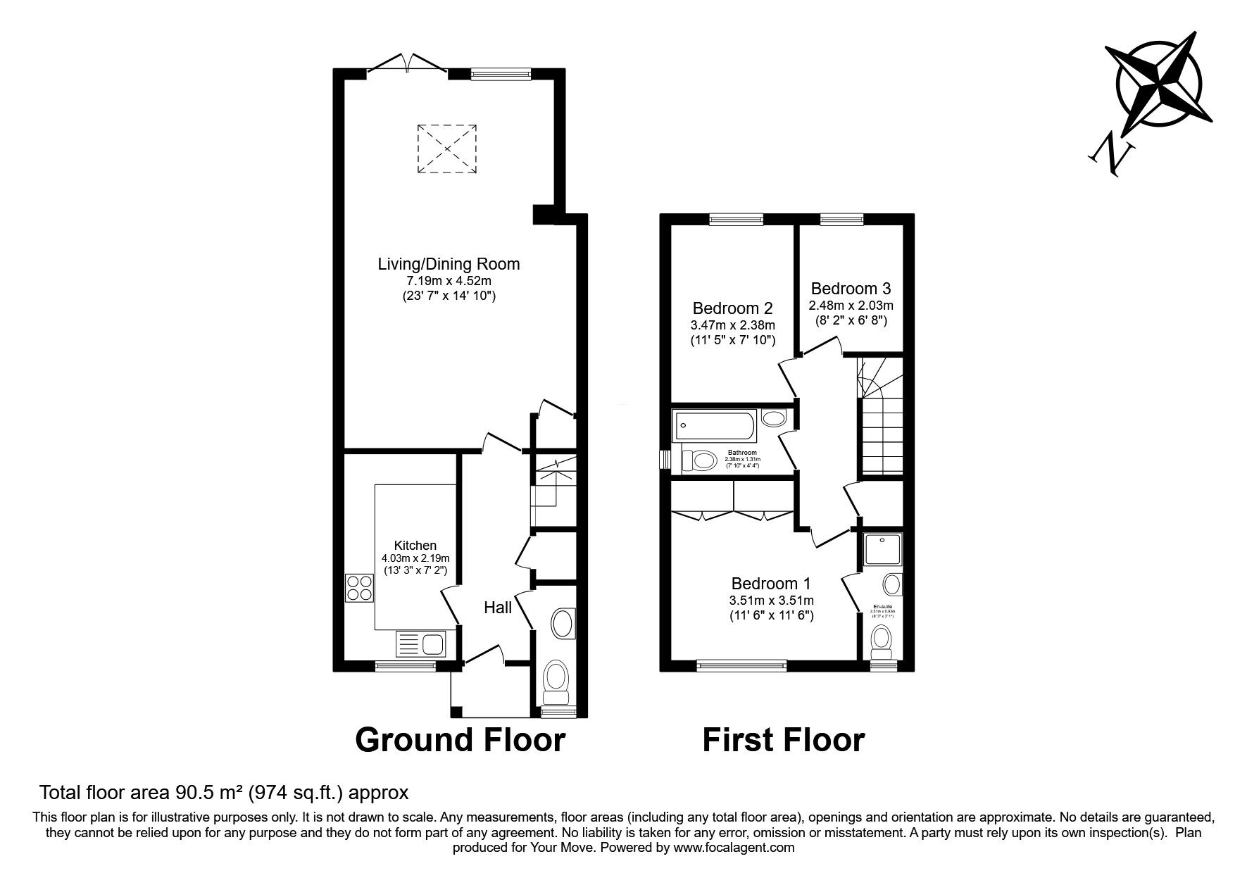 Floorplan of 3 bedroom Semi Detached House for sale, Shelburne Drive, Whitton, Hounslow, TW4