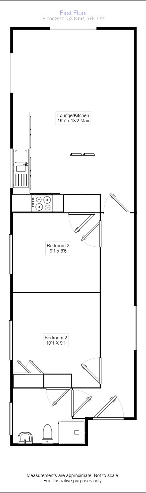 Floorplan of 2 bedroom  Flat to rent, High Street, Whitton, Twickenham, TW2