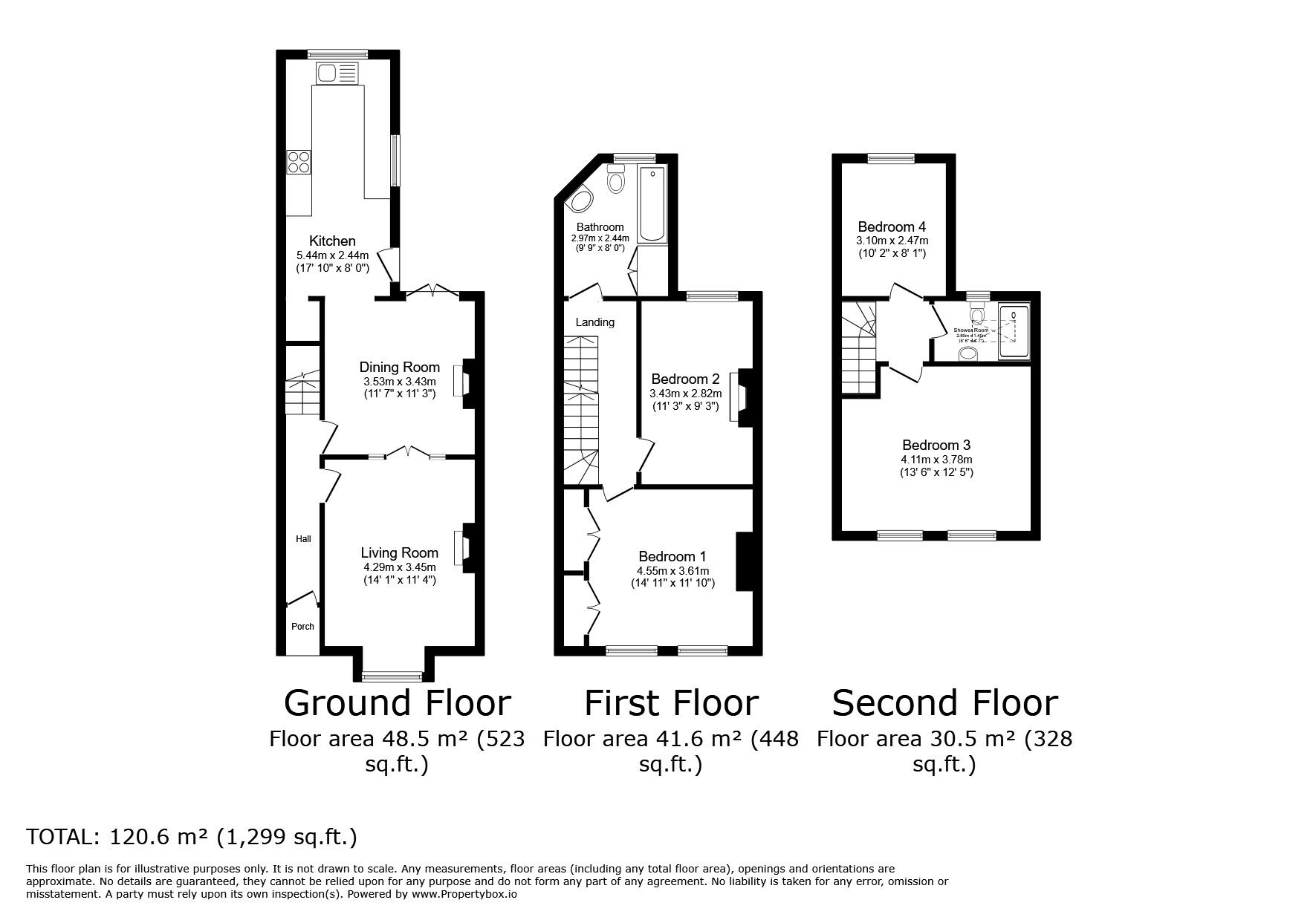 Floorplan of 4 bedroom Mid Terrace House for sale, Colonial Avenue, Whitton, Twickenham, TW2