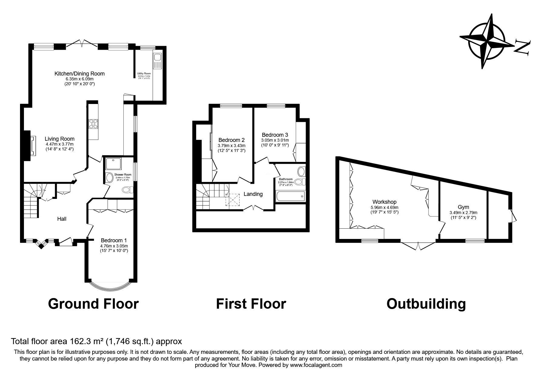 Floorplan of 3 bedroom Semi Detached Bungalow for sale, Hazel Close, Whitton, Twickenham, TW2