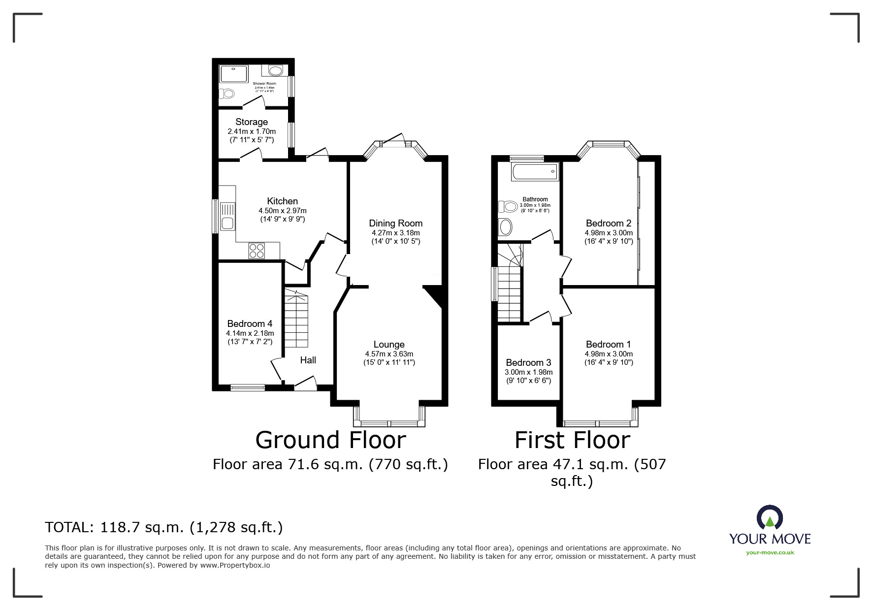 Floorplan of 4 bedroom Semi Detached House to rent, Redway Drive, Whitton, Twickenham, TW2