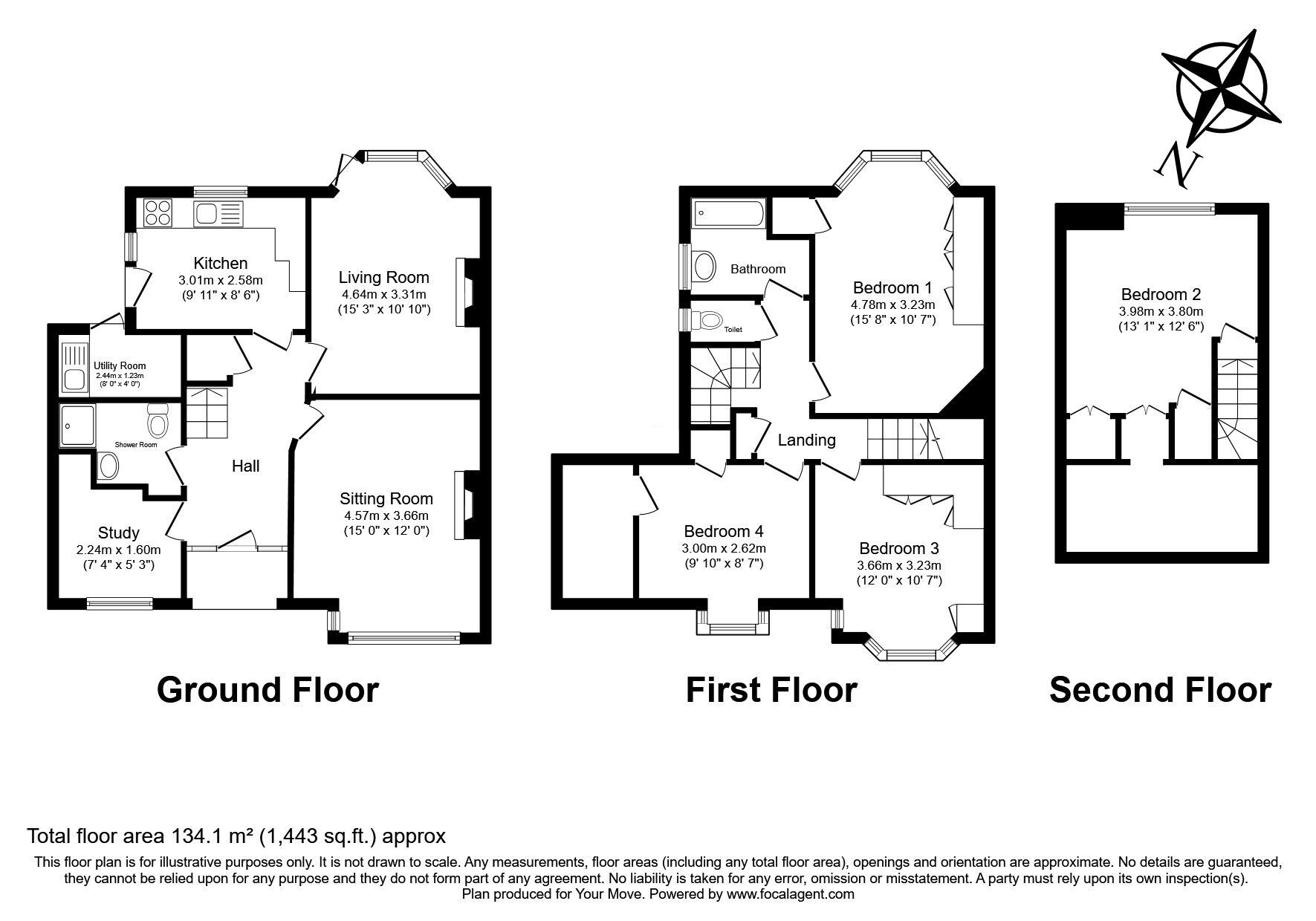 Floorplan of 4 bedroom Semi Detached House for sale, Redway Drive, Whitton, Twickenham, TW2