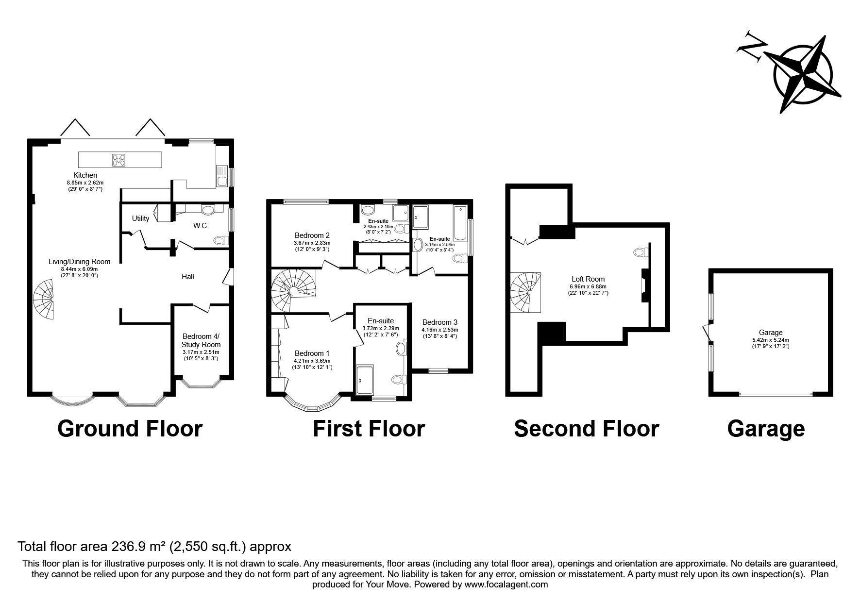 Floorplan of 4 bedroom Semi Detached House for sale, Waverley Avenue, Whitton, Twickenham, TW2