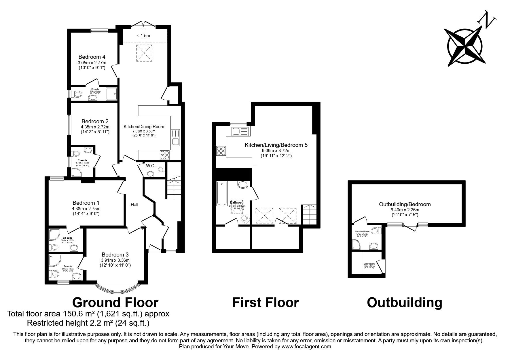 Floorplan of 5 bedroom Semi Detached Bungalow for sale, Glasbrook Avenue, Whitton, Twickenham, TW2