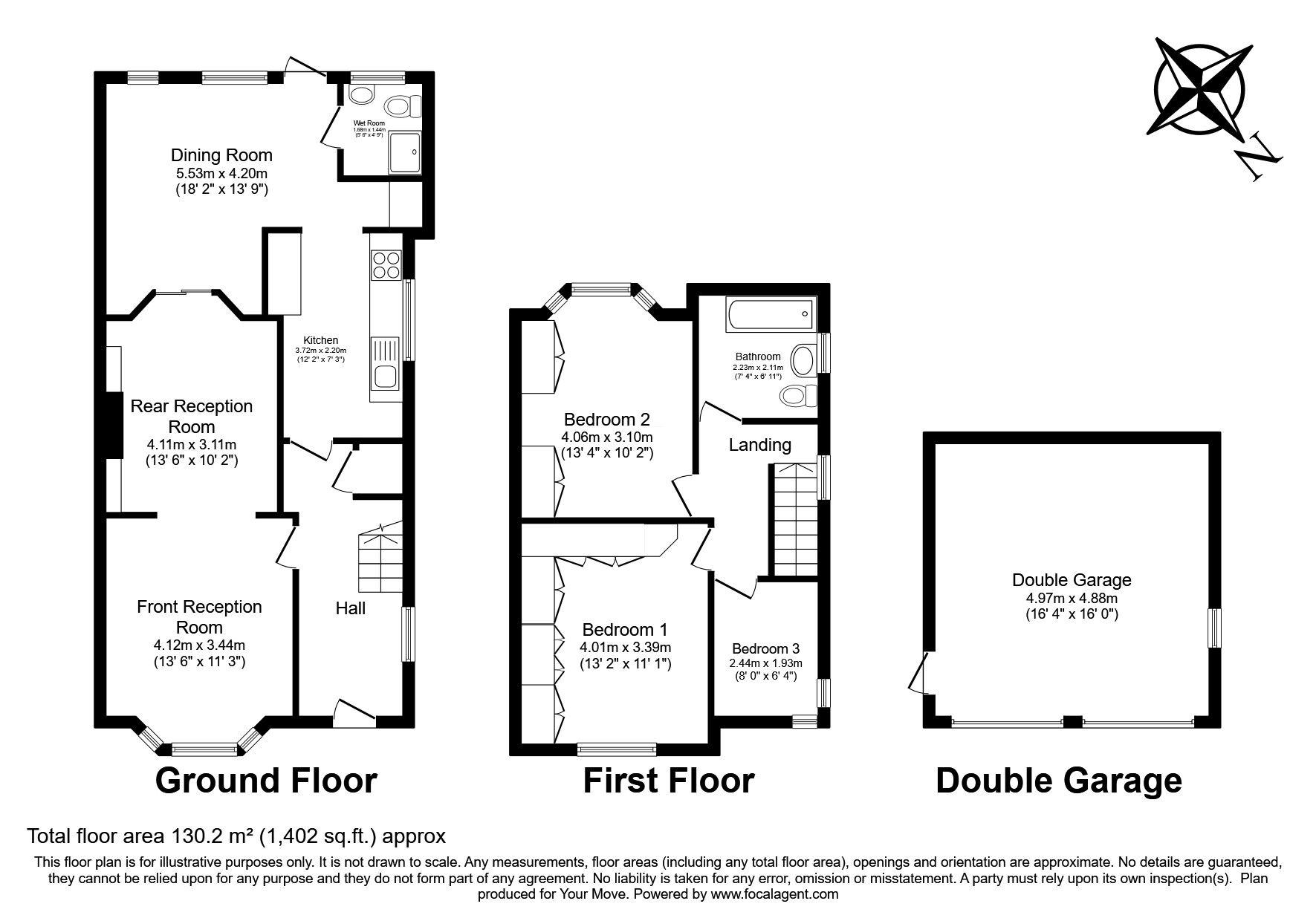 Floorplan of 3 bedroom Semi Detached House for sale, Central Avenue, Hounslow, TW3