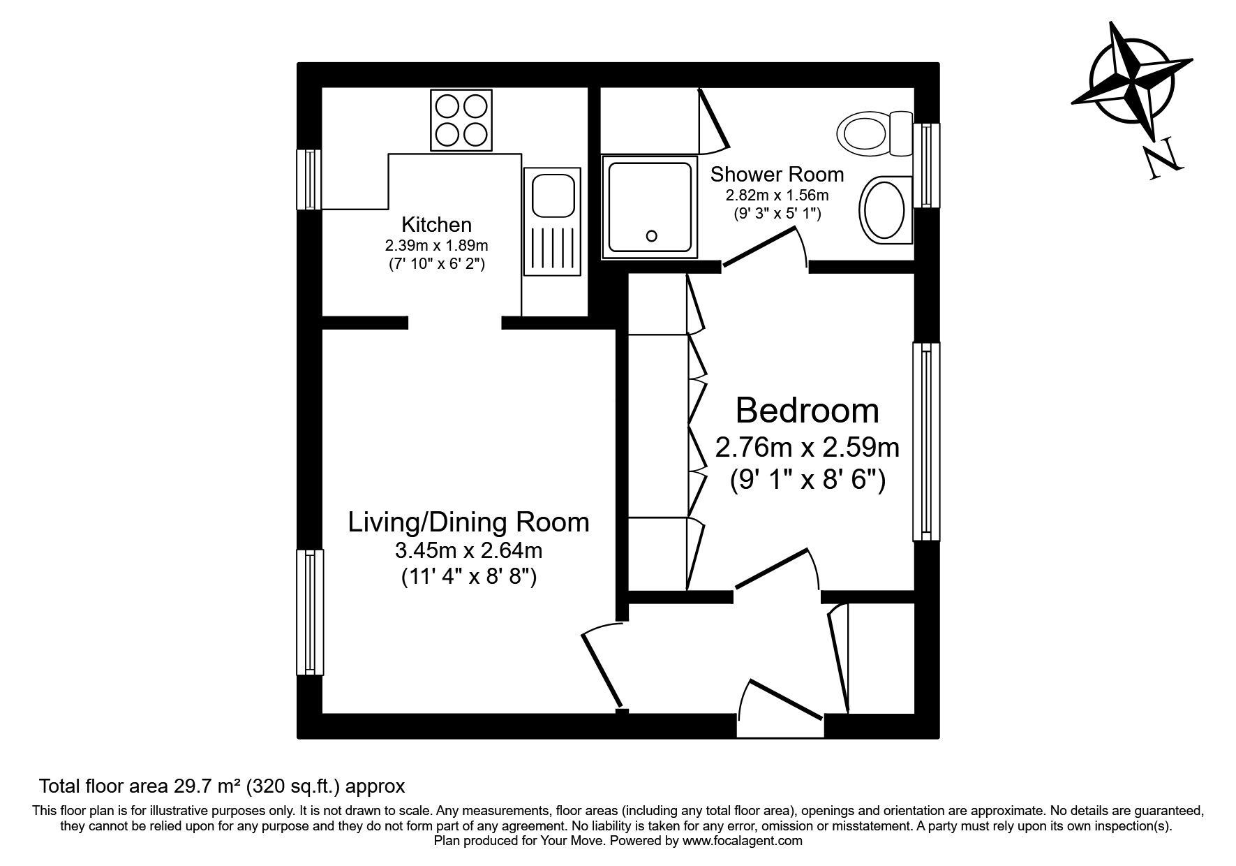 Floorplan of 1 bedroom  Flat for sale, Beaumont Place, Isleworth, TW7