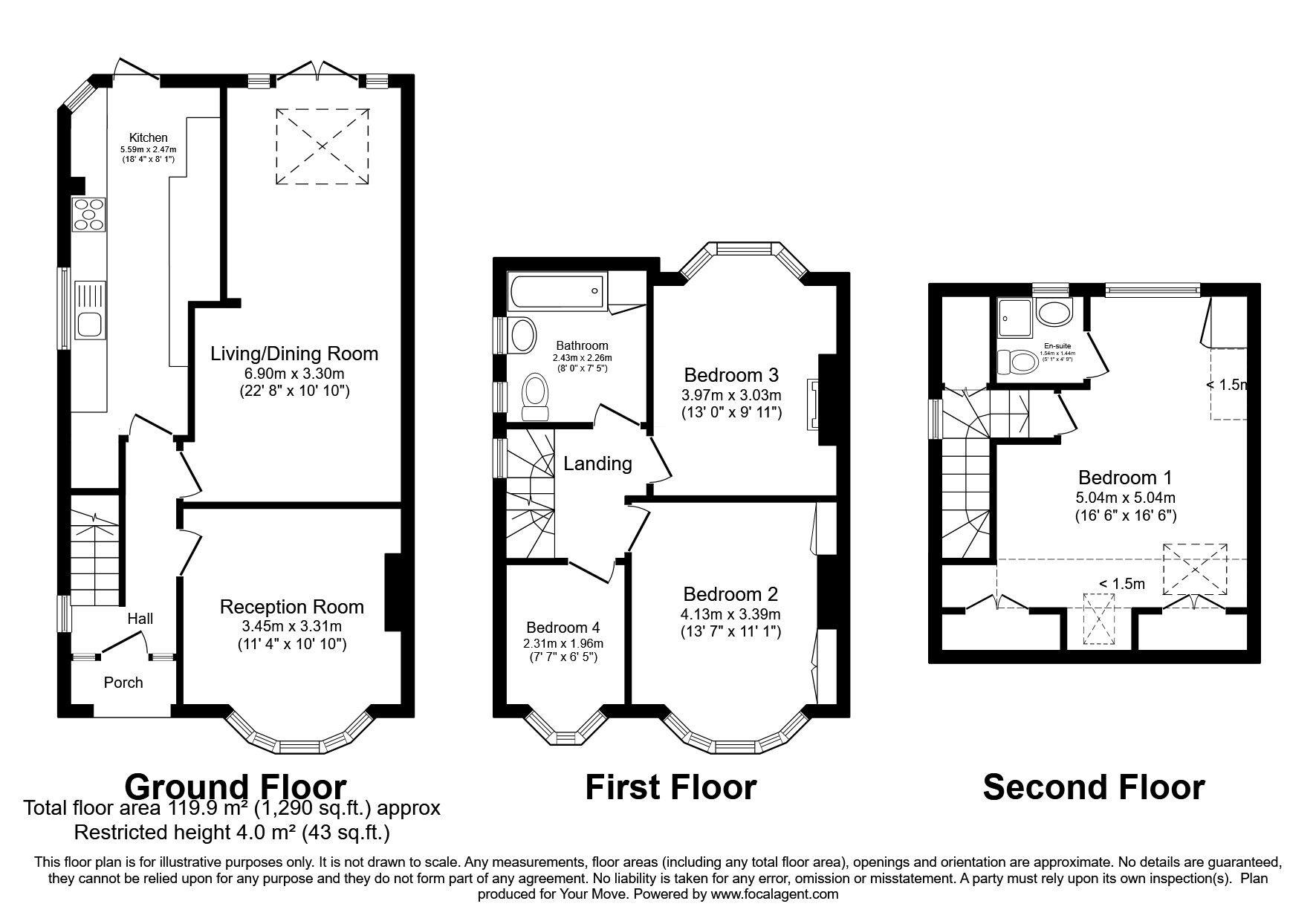 Floorplan of 4 bedroom Semi Detached House for sale, Lyncroft Gardens, Hounslow, TW3