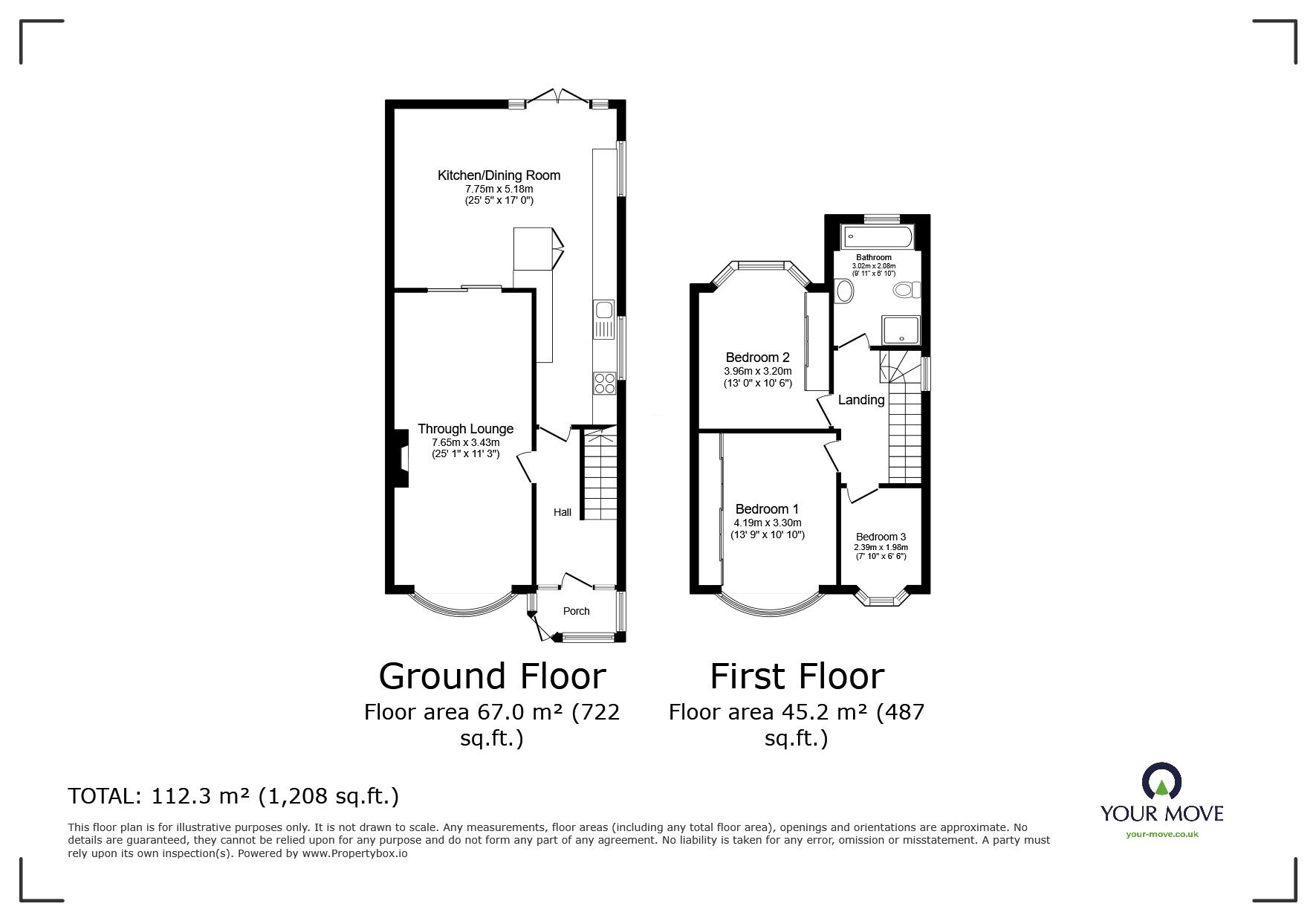 Floorplan of 3 bedroom Semi Detached House for sale, Rosebery Road, Hounslow, TW3