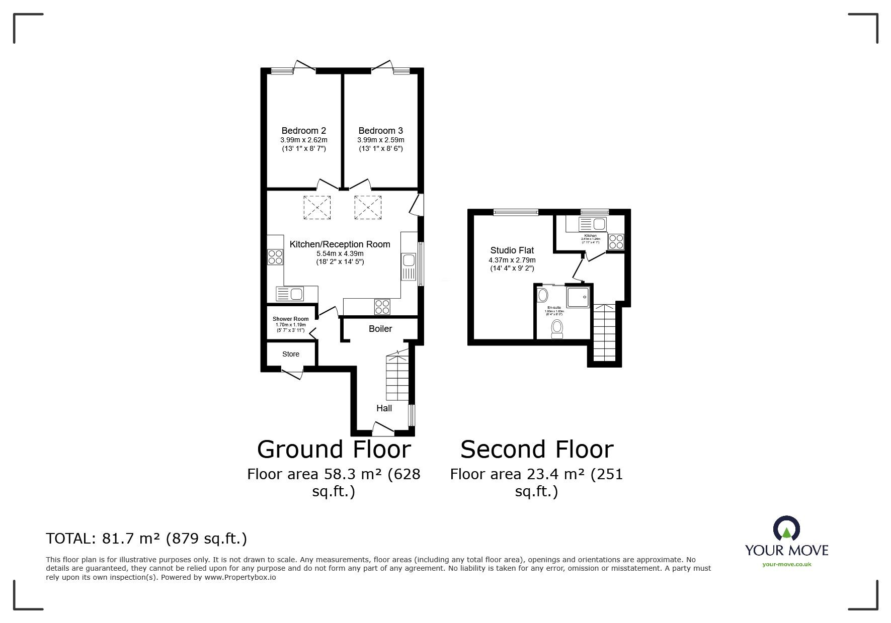 Floorplan of 1 bedroom  Room to rent, Park Avenue, Whitton, Hounslow, TW3