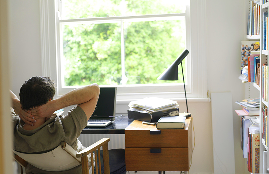 Man at desk