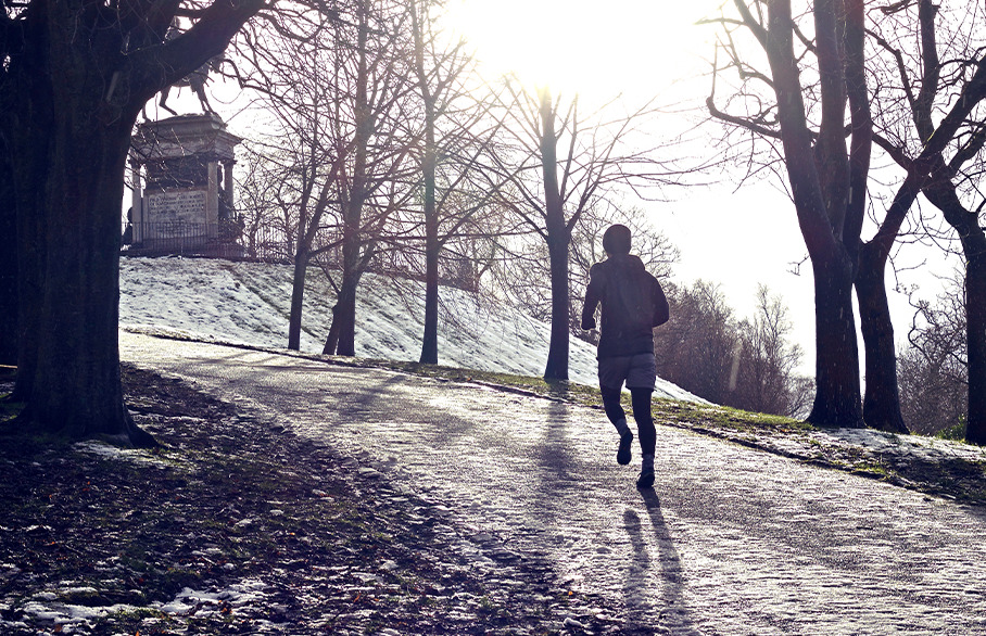 Winter jog in Glasgow