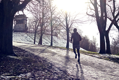 Winter jog in Glasgow